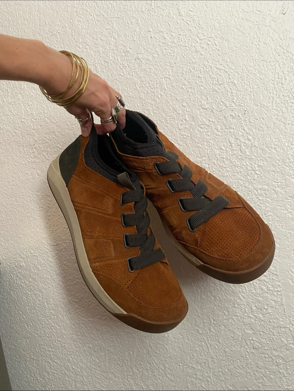 🌼 LL Bean Men's Casual Suede Sneakers in Chestnut Brown size 11